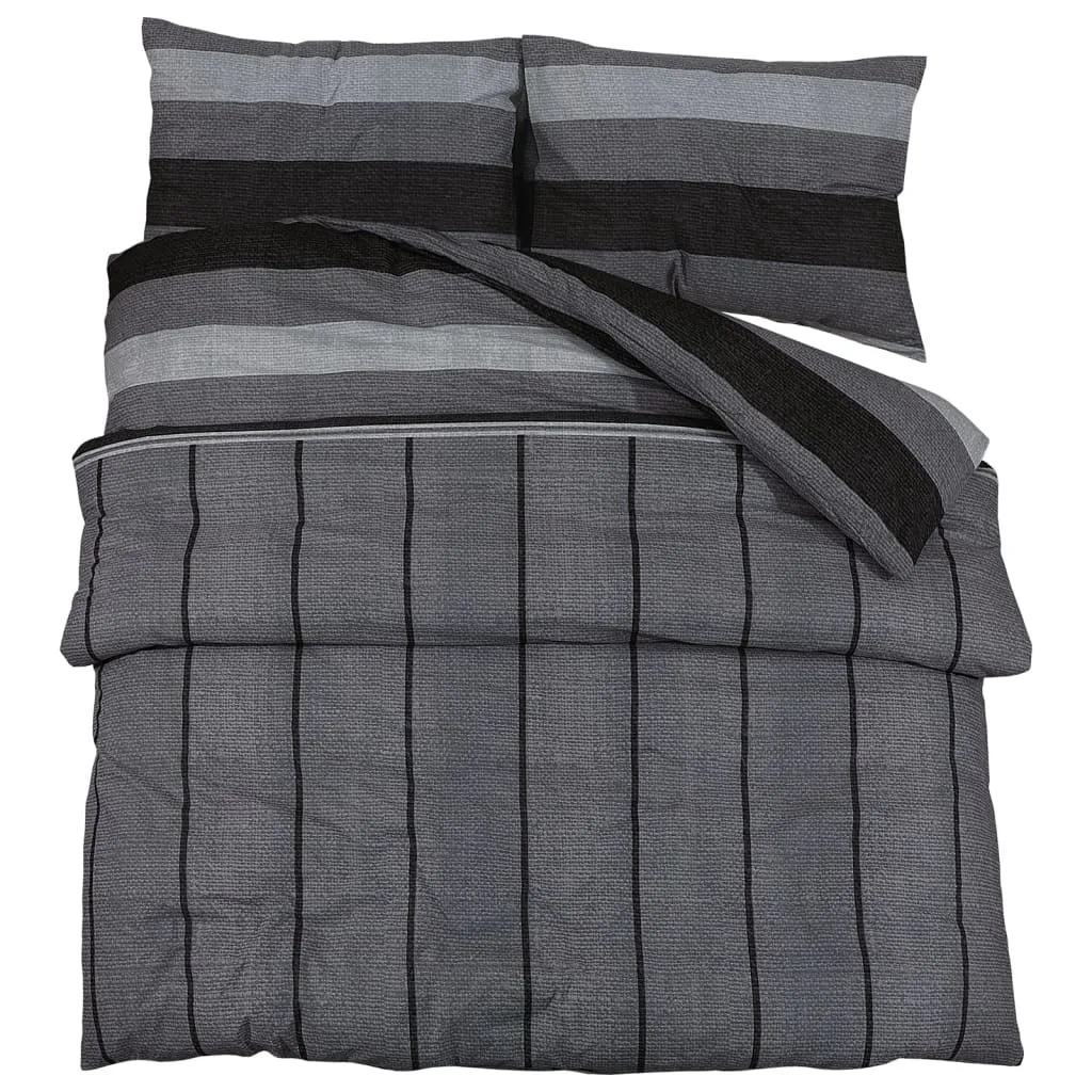 Set Biancheria Letto 200x200 Grigio Scuro: Cotone Tecnico Alta Densità