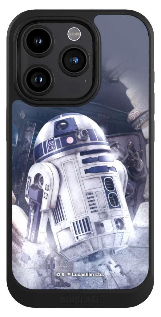 NIVOCASE Hülle für Apple iPhone 15 Pro Handyhülle NIVOcore Case Schwarz Fanartikel Roboter Star Wars