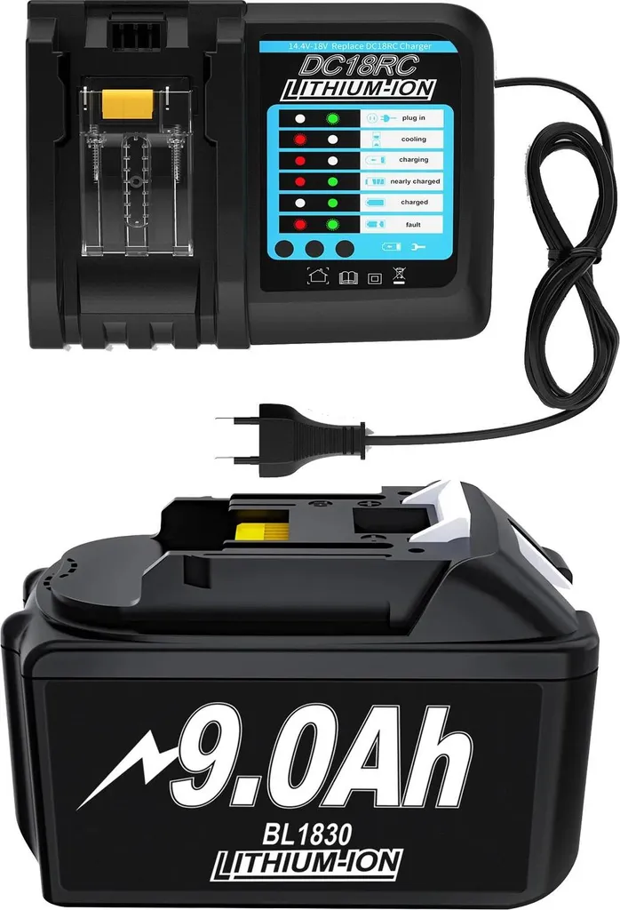 Remplacez votre Batterie Makita 18V HS par ce Pack 9.0Ah + Chargeur
