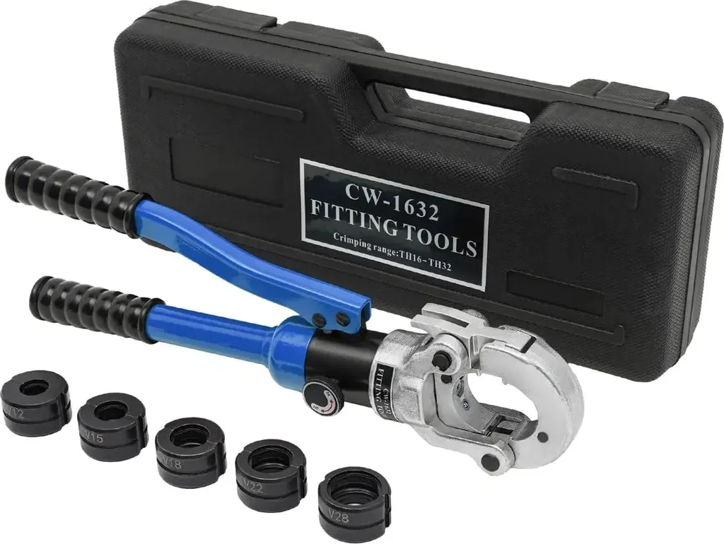 Set Manuale Per Tubi 10–28 Mm Con 7 Teste Di Espansione E Tagliatubi – Per Rame E Alluminio