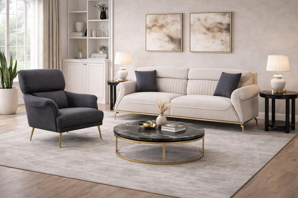 Bequemes Sofa und Sessel für Ihr Wohnzimmer Stil und Luxus in einem Möbelstück