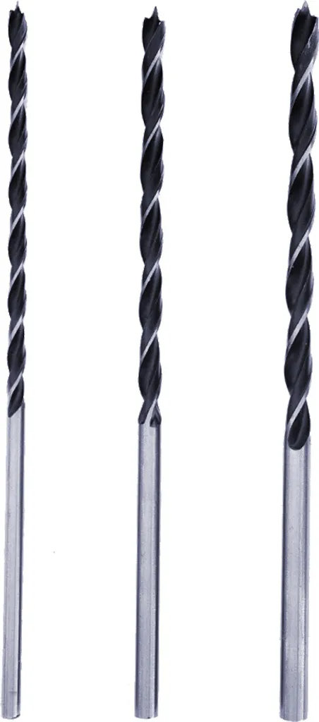 Forets hélicoïdaux pour le bois 30 cm ensemble de 3 mèches acier