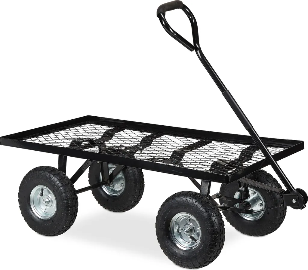 Relaxdays Chariot à main plat pliable en acier robuste charge 150 kg