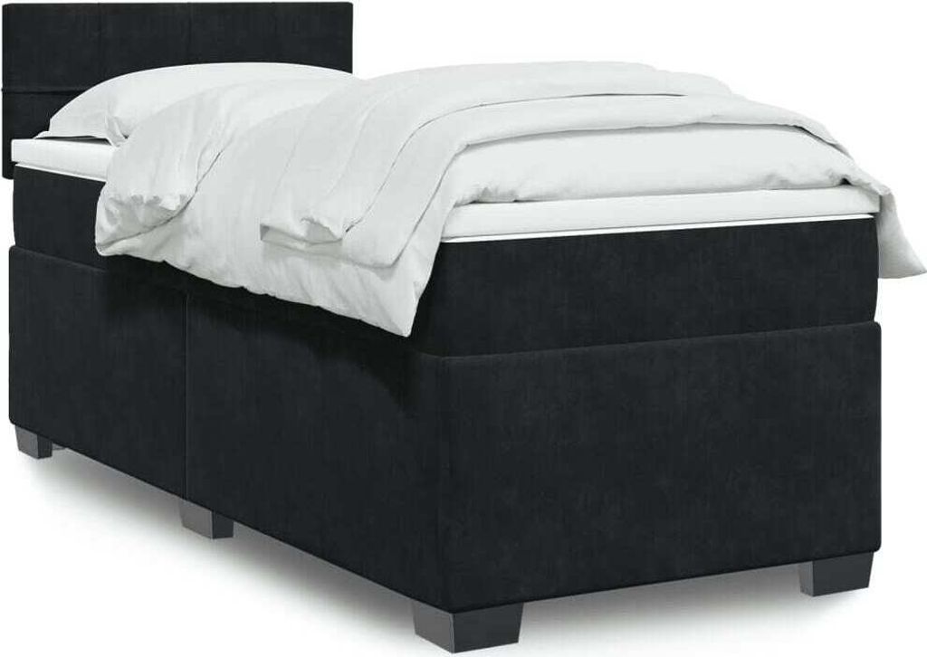 Maison Exclusive - Boxspringbett mit Matratze Schwarz 90x200 cm Samt