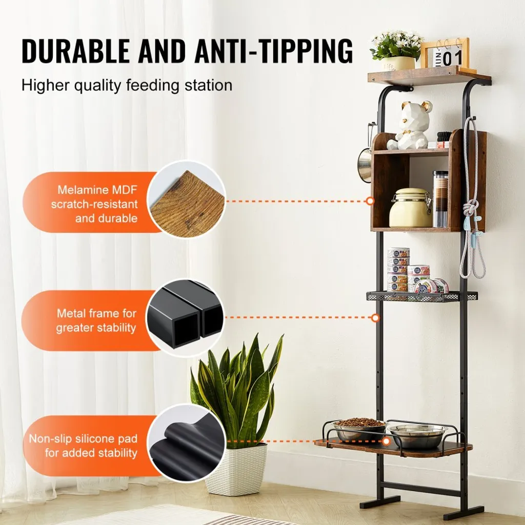 Gamelle robuste pour chiens 50 cm : Bar surélevé avec Support Stable - 4