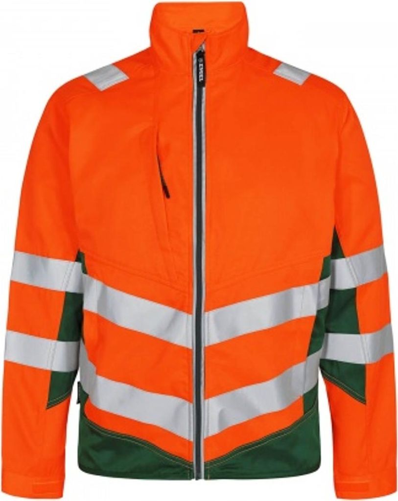 F. Engel Safety Light Arbeitsjacke, Orange/Grün, Gr. 2XL
