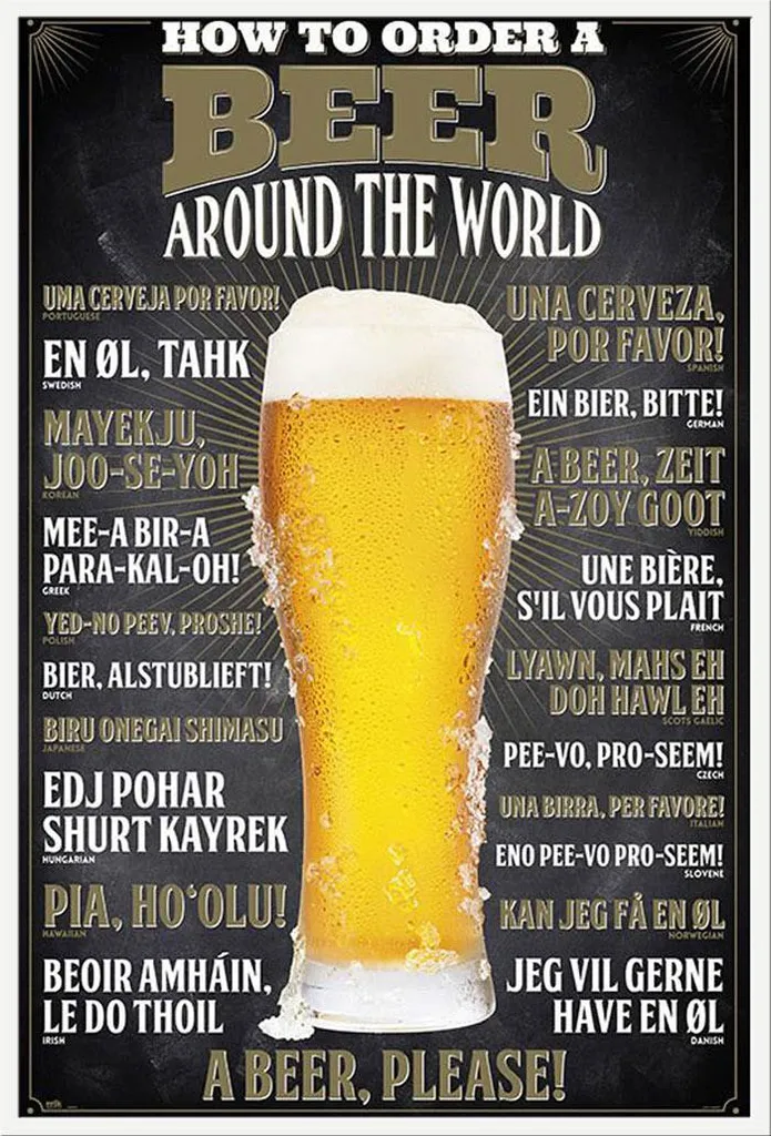 Affiche Beer Around the World avec Cadre Shinsuke Maxi Blanc 61x91,5 cm