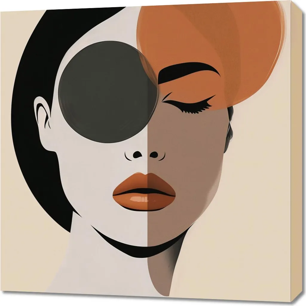 Quadro su Tela 70x70 cm Due lati della bellezza | Qualità Professionale