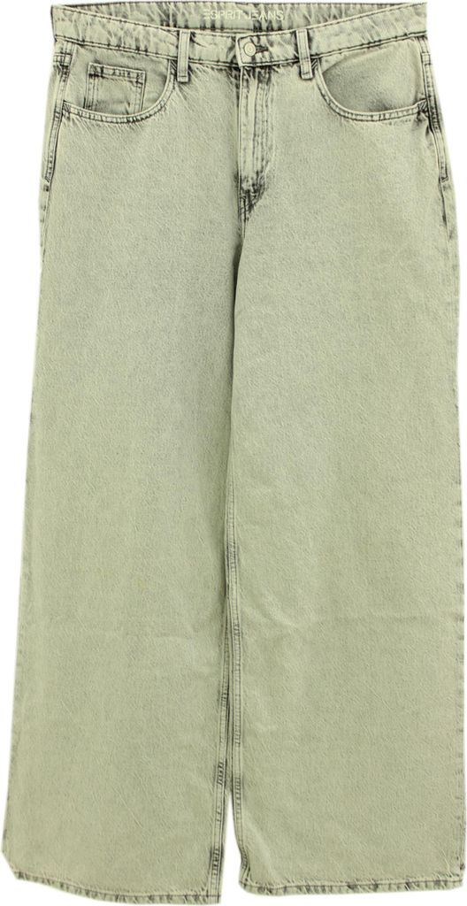 33080 Esprit, High Rise Wide Leg, Damen Jeans Hose, Denim ohne Stretch, lightgrey stone, W 33 L 32