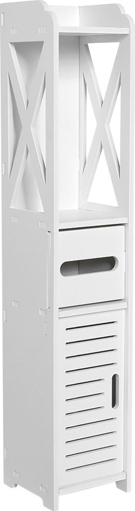 80 x 15,5 x 15 cm Badezimmer-WC-Möbelschrank, weißes Holz, Schrankregal, Taschentuch-Aufbewahrungsregal
