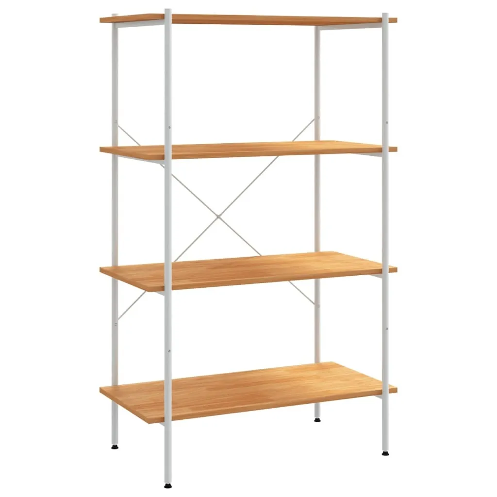 OFFERTA Scaffale SYFAX 4 Ripiani 80x40x130cm Rovere Bianco | Stock