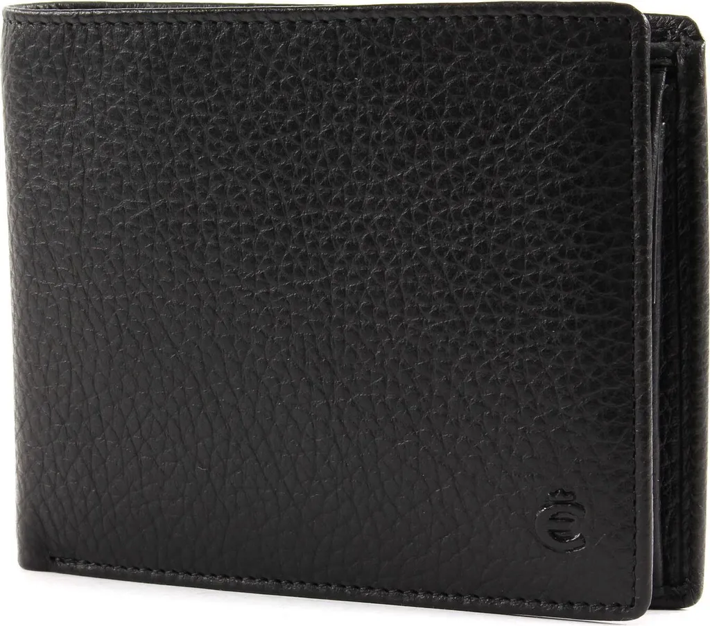 Grand Portefeuille Horizontal Cuir Noir Esquire Texas pour Cartes et Monnaie