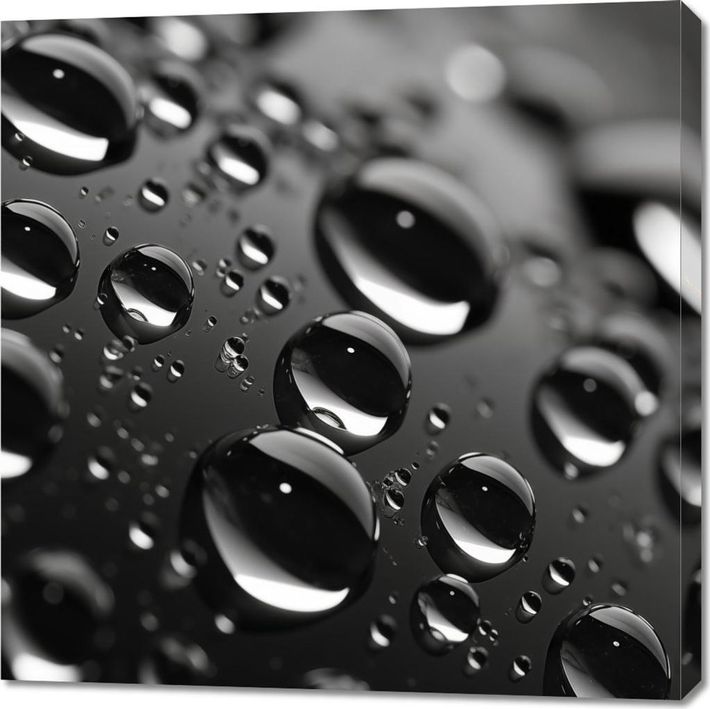 Bild 90x90cm Mikrokosmos der Tropfen