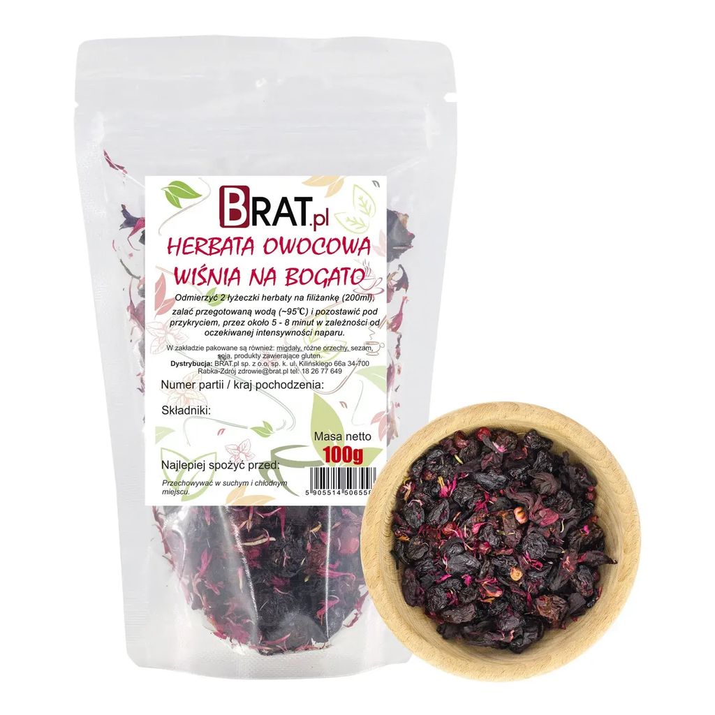 Herbata owocowa - Wiśnia Na Bogato 100g Brat.pl Zdjęcie produktu 