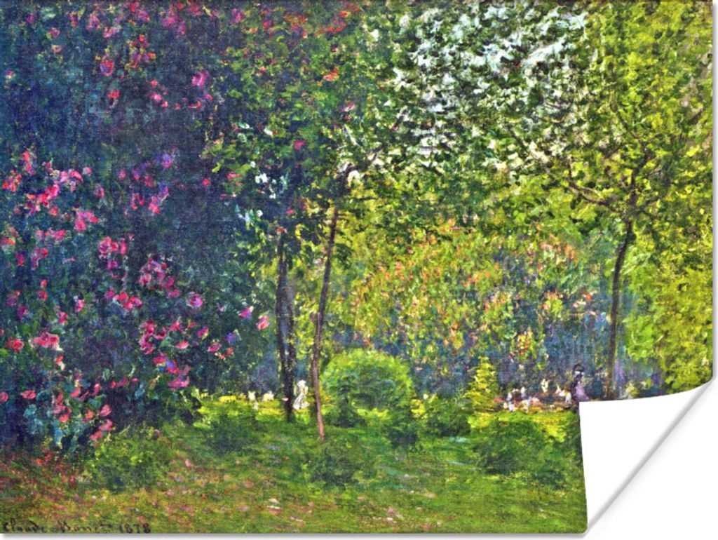 MuchoWow Poster Parc Monceau - Gemälde von Claude Monet 40x30 cm - Plakate für die Wände - Poster Wohnzimmer