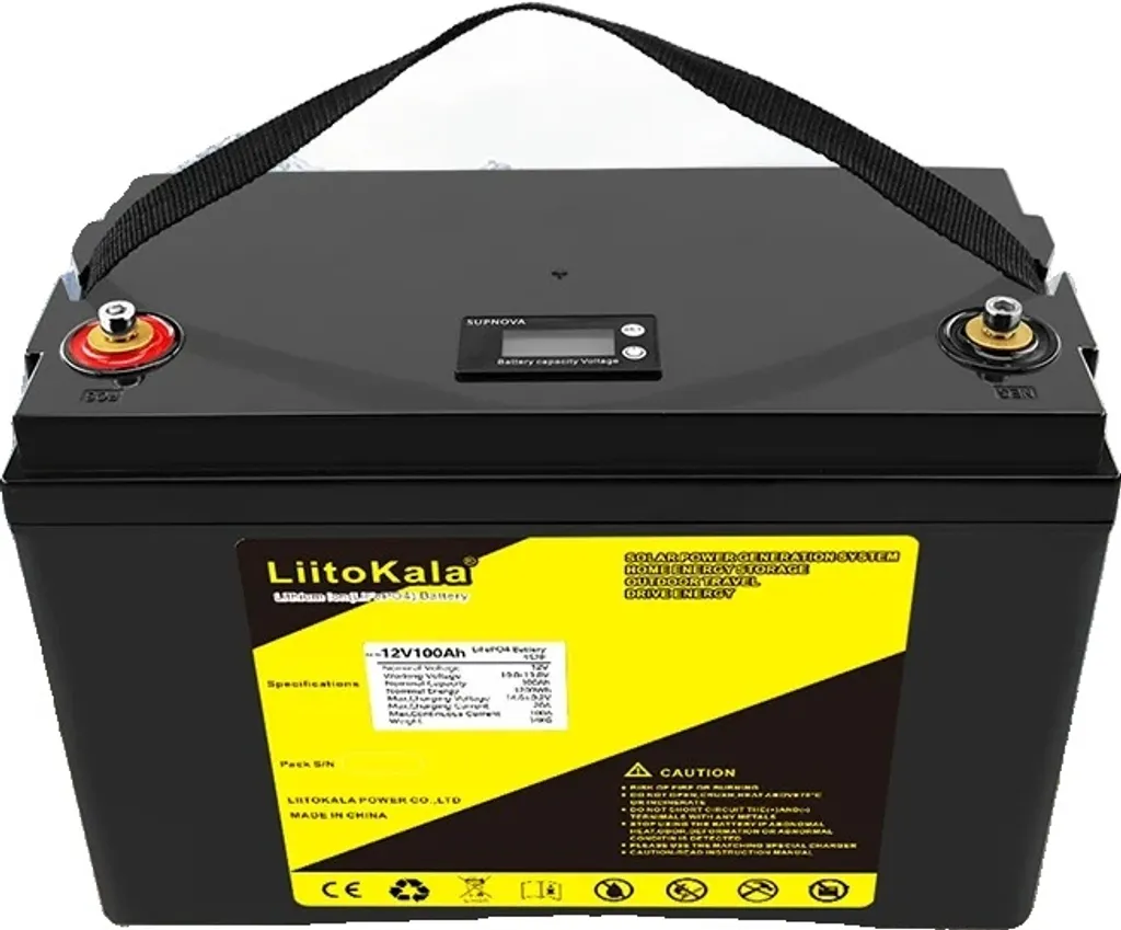 Batterie de stockage 12V 100Ah LiFePO4 Lithium Fer Phosphate série LCD