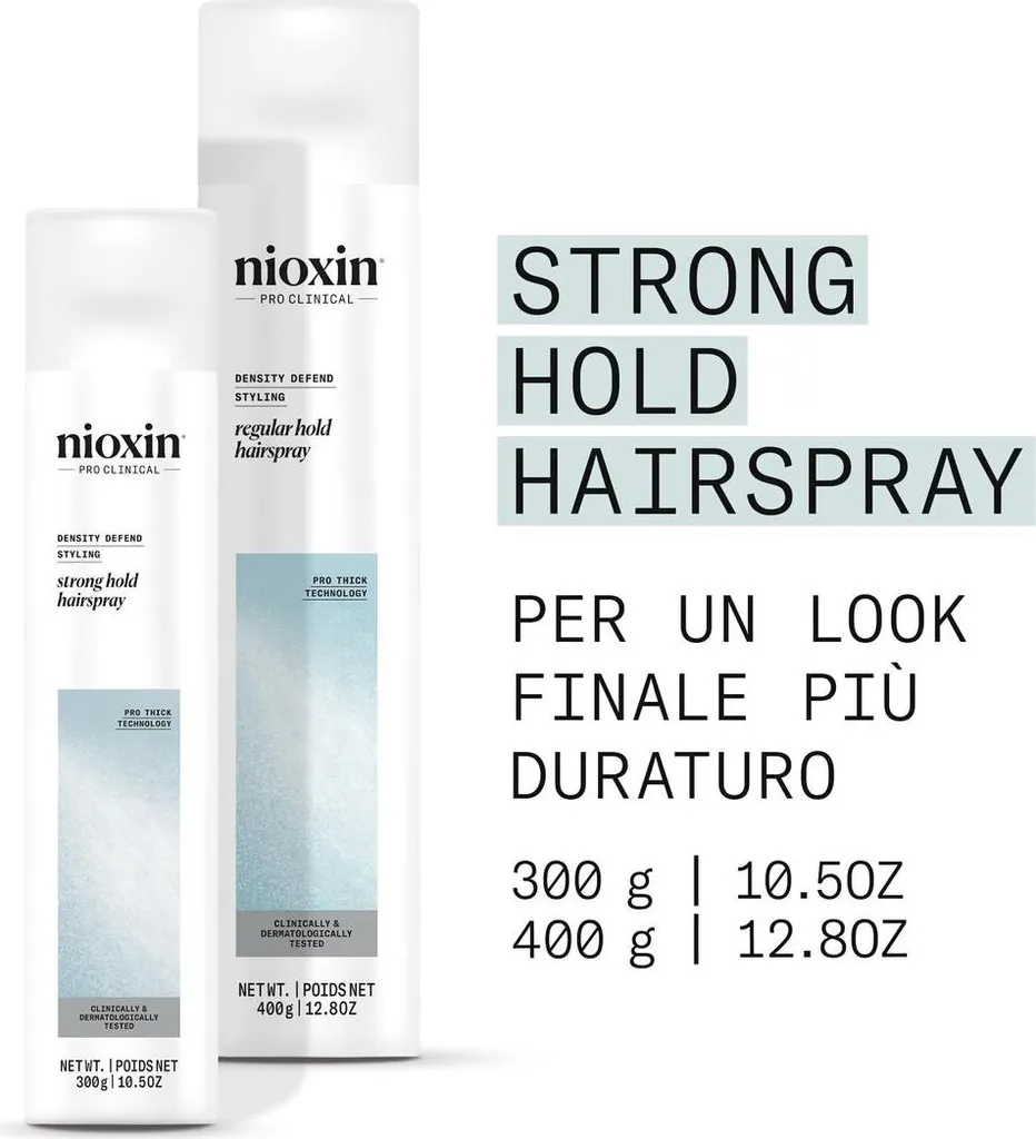 Laque de Finition Nioxin 300 ml pour Cheveux Clairsemés à Tenue Durable