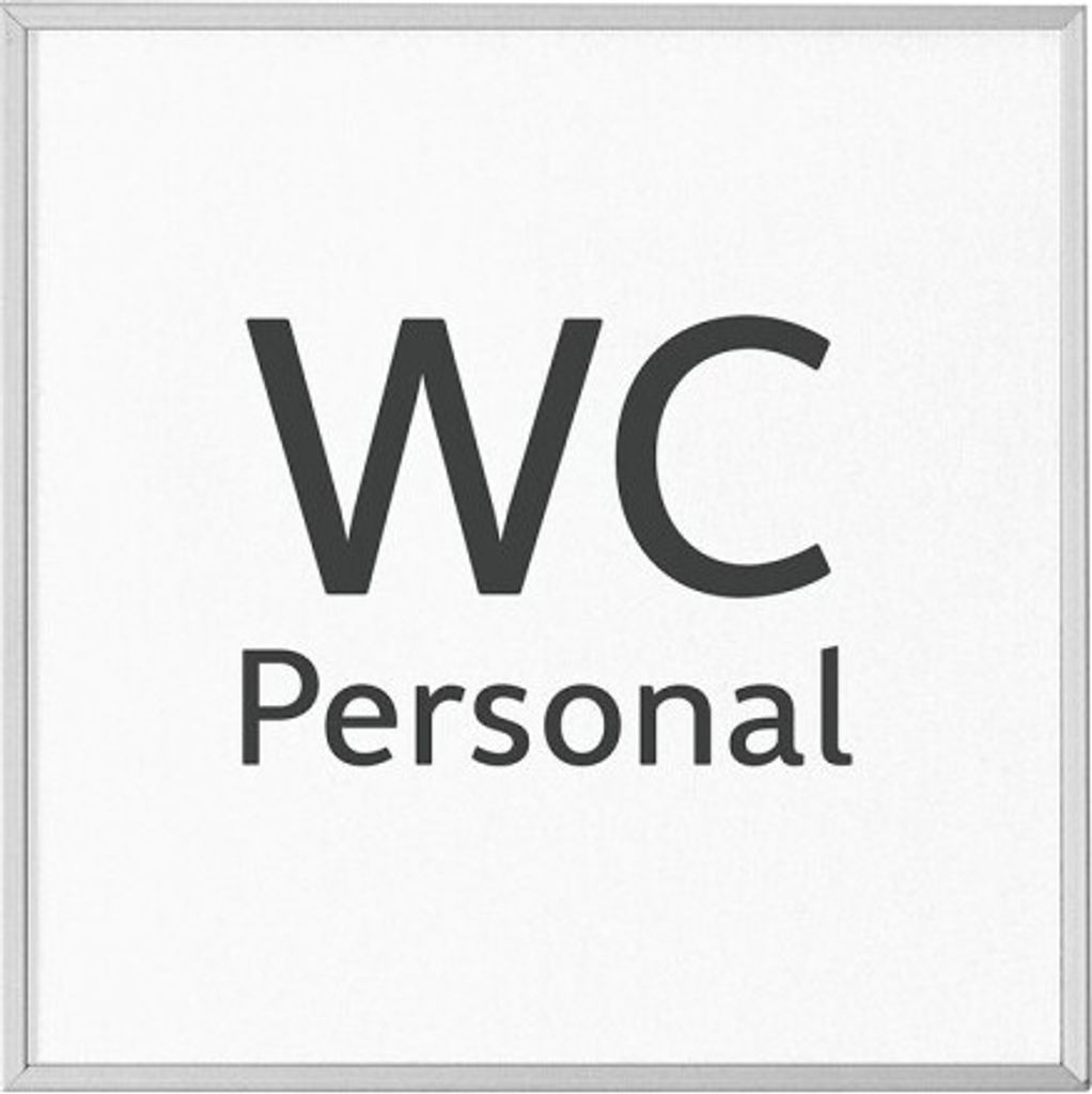 MADRID Silver Line Türschild 120,5 mm Personal WC