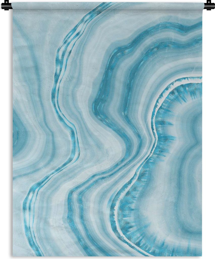 MuchoWow Wandteppich Wandbehang Marmor - Weiß - Muster 60x80 cm Tapisserie Dekoration Wandtuch - Decke - Wandtücher - Wohne