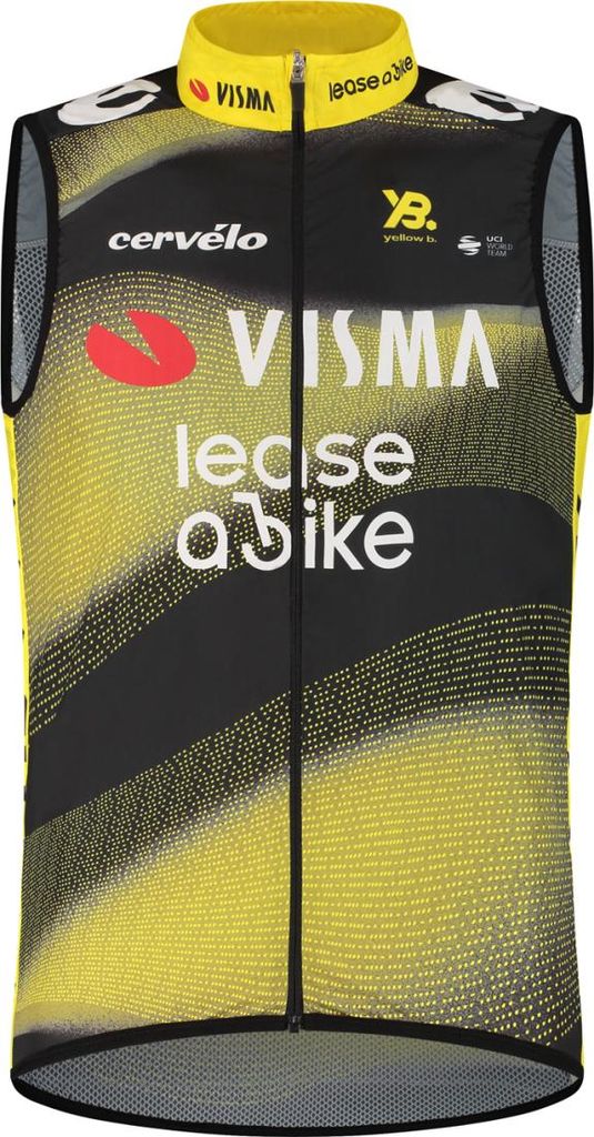 RAPIDGEAR Fahrradweste - VISMA TDF25 REPLICA WINDBODY - Gelb/Schwarz M