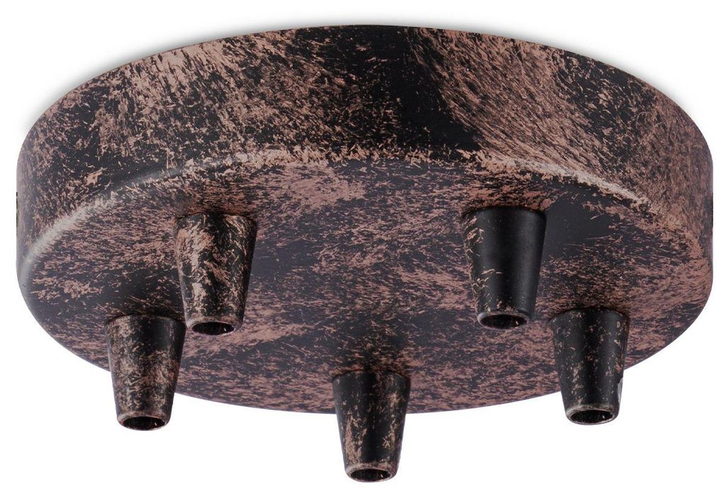 Home Sweet Home Deckenrosette Metall Rost 5 Lichter