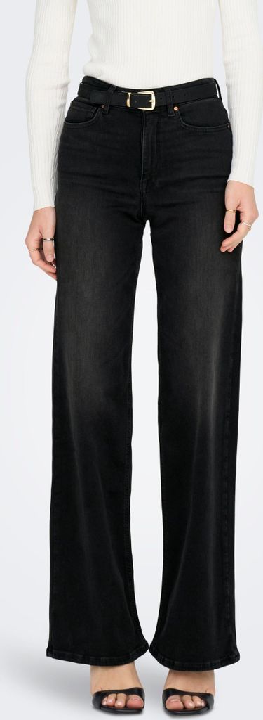 ONLY ONLMADISON BLUSH HW WIDE DNM CRO099 Washed Black S/30