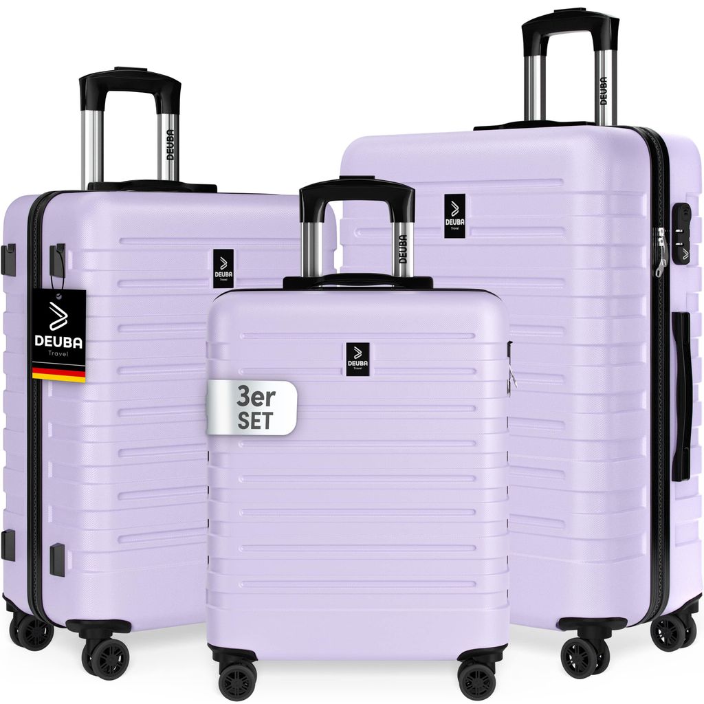 DEUBA® TRAVEL Koffer Set 3tlg 55x40x20 Sicherer Stauraum Produktbild 