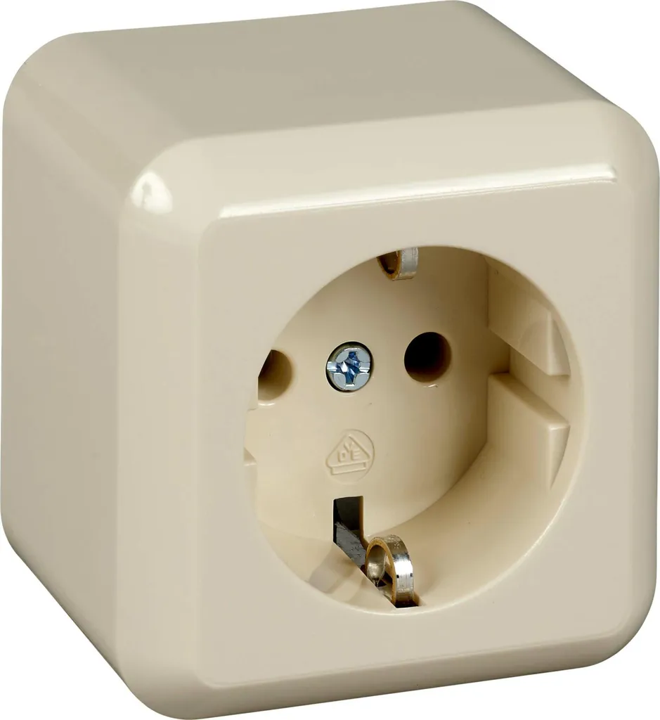 Prise ELSO CONTURA 16A 385000 Blanc Perle Montage Apparent Facile