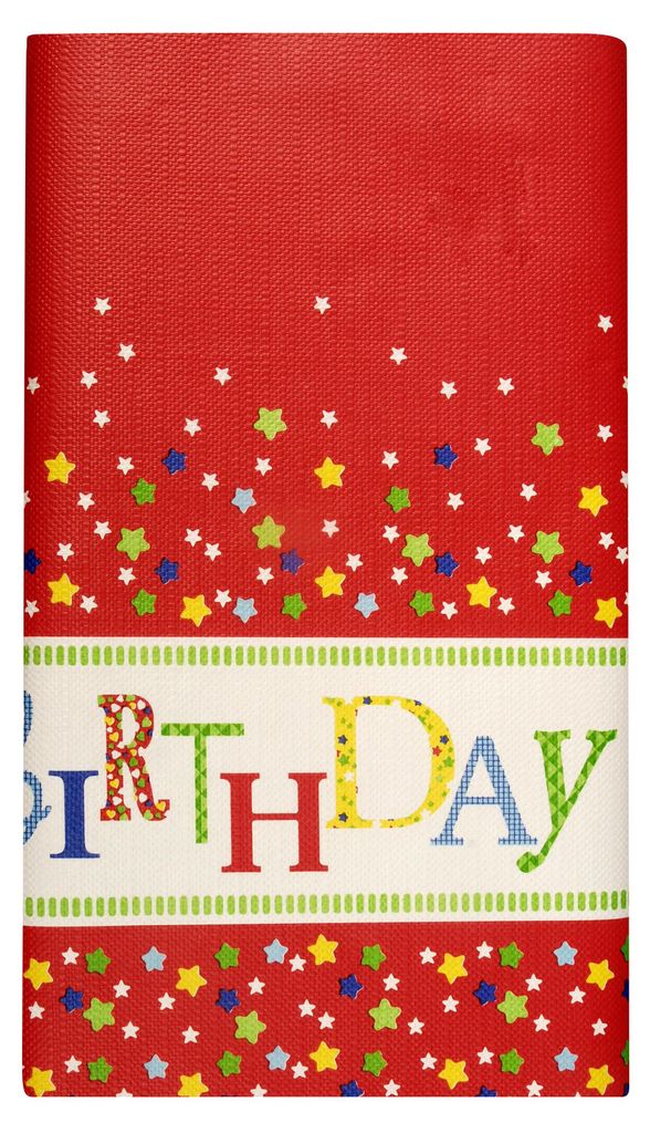 Papstar Papiertischdecke für Geburtstag 120 x 180 cm Happy Zdjęcie produktu 