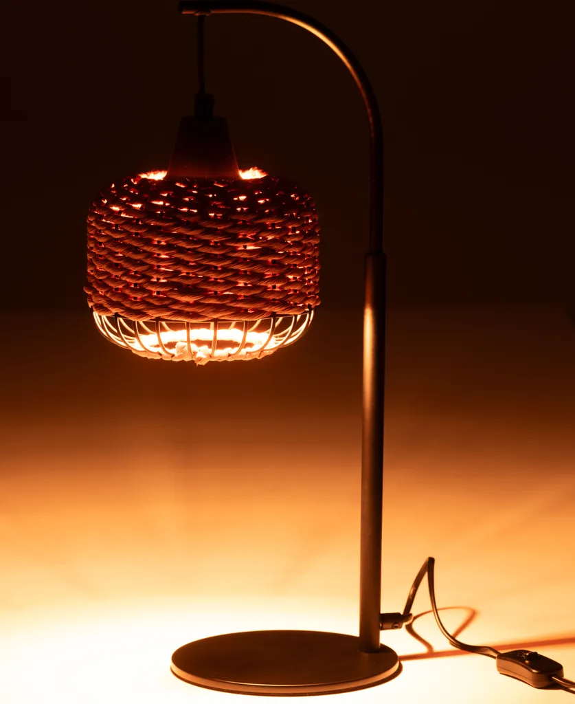 Lampe lanterne J-Line métal orange vif style rétro chic et robuste
