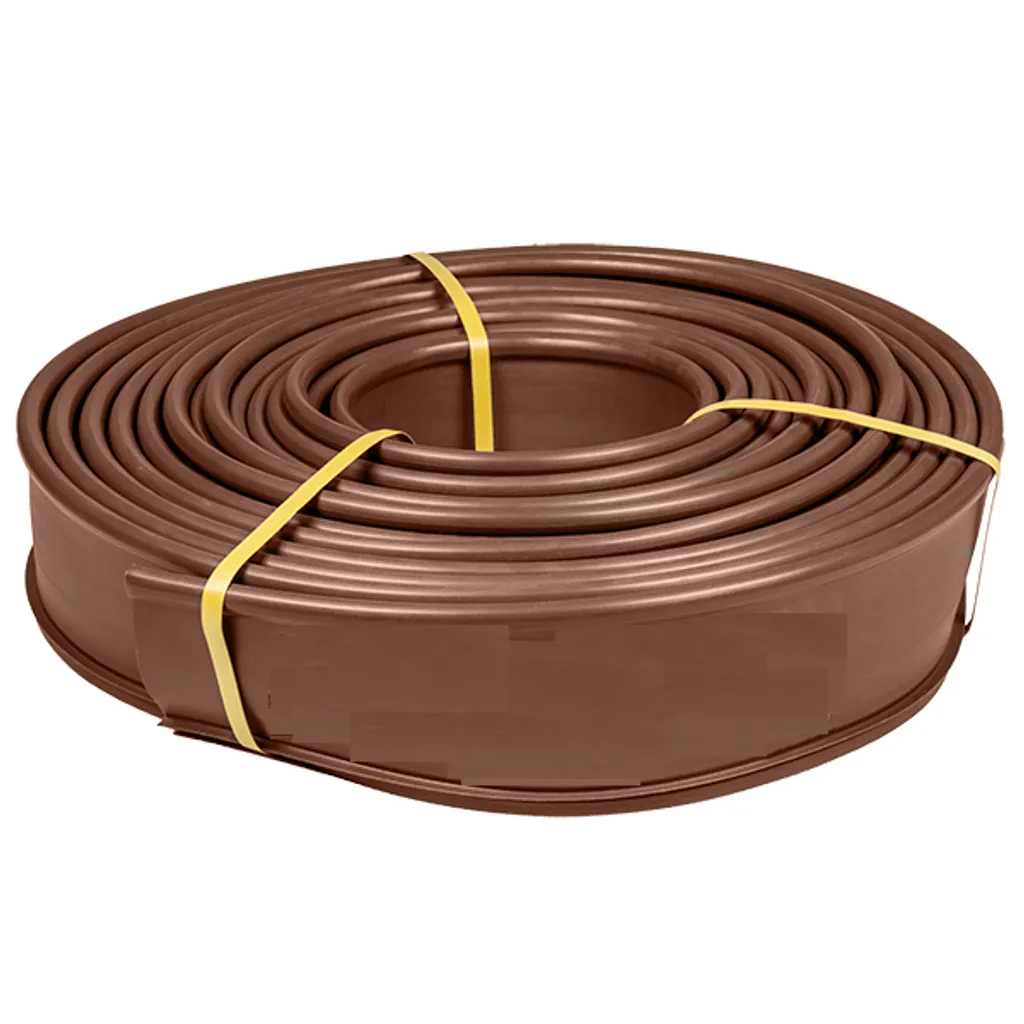 Bordure de pelouse 12,5cm anti-envahissement marron 18m pour jardin