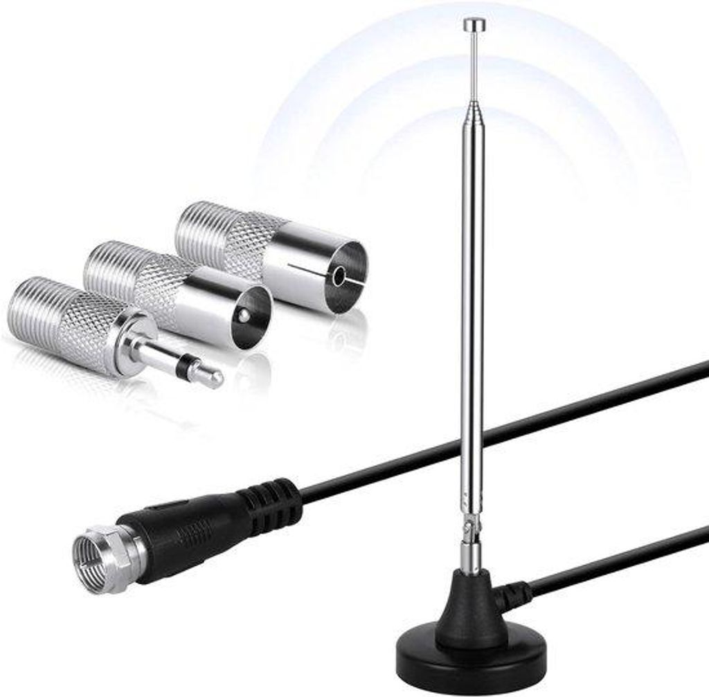 Indoor DAB- und FM-Antenne mit magnetischer Fuß für HiFi-Systeme und Home Theater