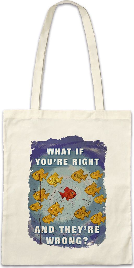Urban Backwoods What If You're Right And They're Wrong, Stofftasche, Farbe: Beige
