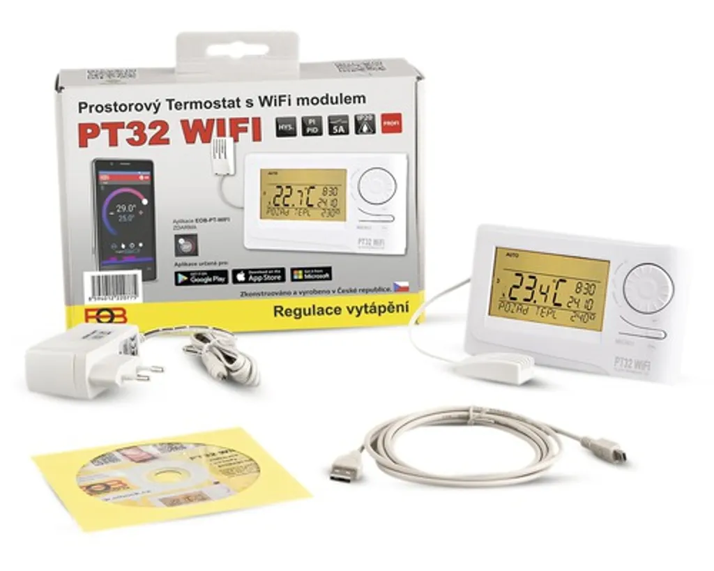 Thermostat WiFi Numérique Elektrobock PT32 avec Écran LCD et App Mobile iOS