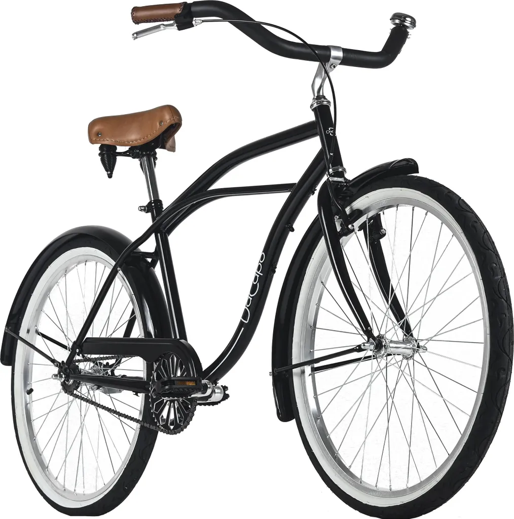 Vélo de Plage pour Homme DaCapo California Rouge 26 Pouces Rétro 433C