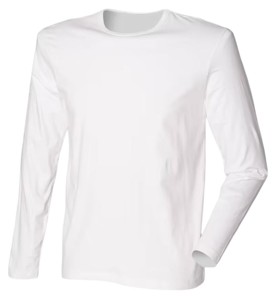 SF Men - "Feel Good" T-Shirt für Herren Langärmlig LT4532 (XXL) (Weiß)