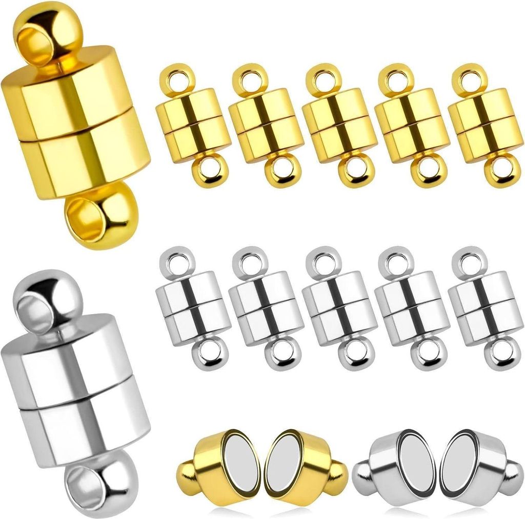AIEX 12 pezzi Fermagli magnetici per braccialetti - Oro Immagine del prodotto 