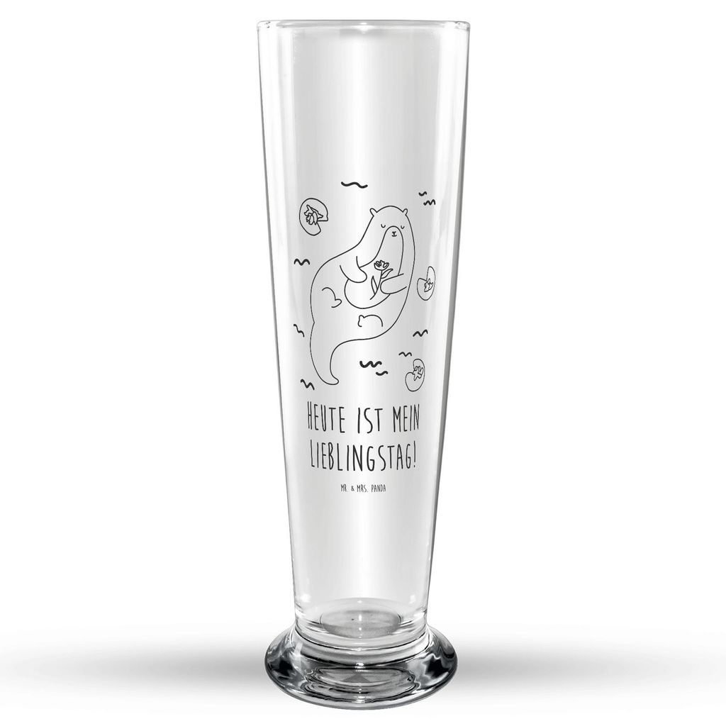 Mr. & Mrs. Panda Trinkglas Otter Seerose - Transparent - Produktbild 