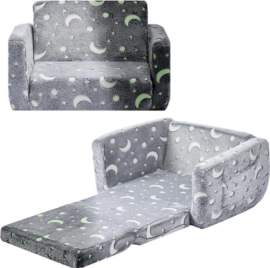 Poltrona Letto Bambini in Flanella 28D Grigio - Qualità Italiana