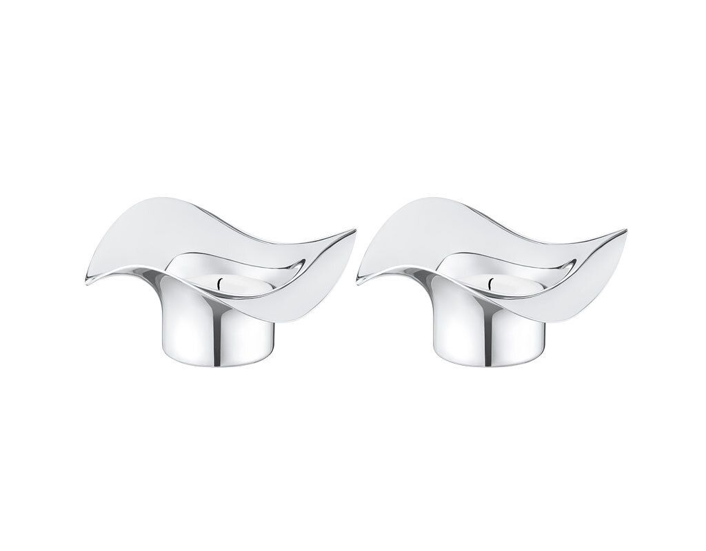 Georg Jensen COBRA TEALIGHTS SET STAINLESS STEEL 2 PCS 3586582