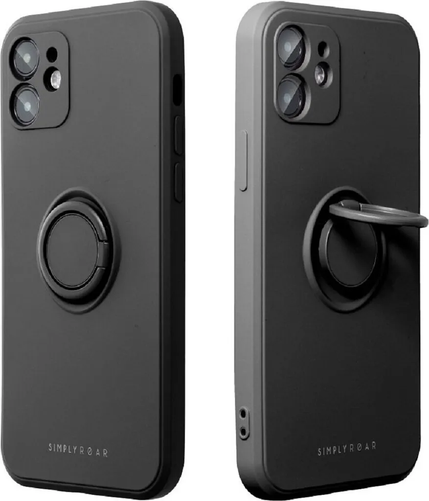 Custodia Samsung A56 5G con Supporto ad Anello Roar Case Amber Nera