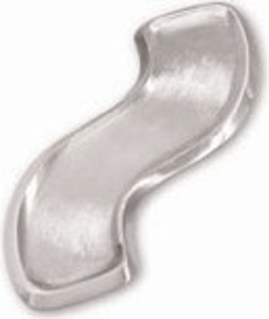Kerzenteller Wellenform Messing Silber 30 x 8,5 cm Produktbild 