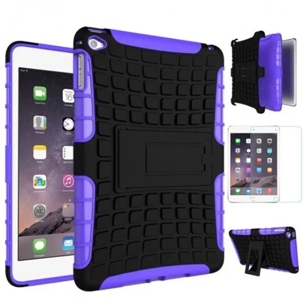 Cover iPad Mini 5 Antiurto Viola Outdoor con Vetro 9H Professionale
