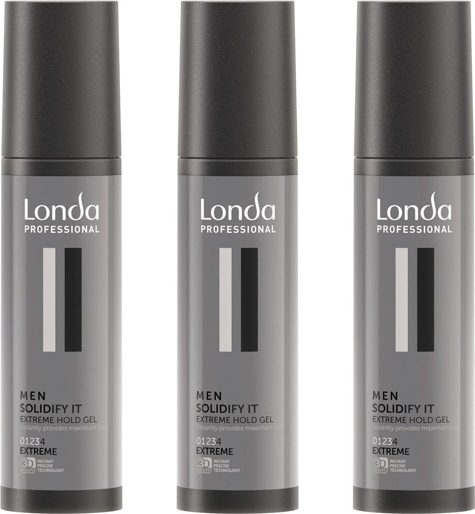 Londa Men Solidify It 3 x 100 ml extrem Haargel Set Produktbild 