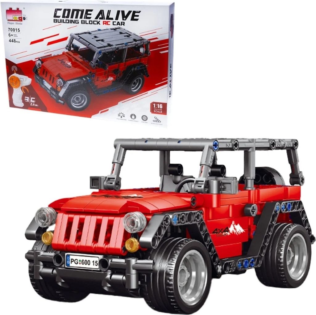 COIL RC-Geländewagen, RC-Buggy, Spielbausteine, Bausteinset, Spielbauklötze, 1:16, ferngesteuerter, Frequenz: 2,4 GHz, für Kinder ab 6 Jahren, 4...