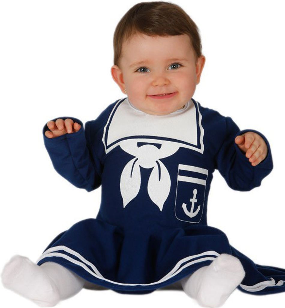 Baby Matrosin - Kostüm für Kinder Gr. 86 - 98, Größe:86/92