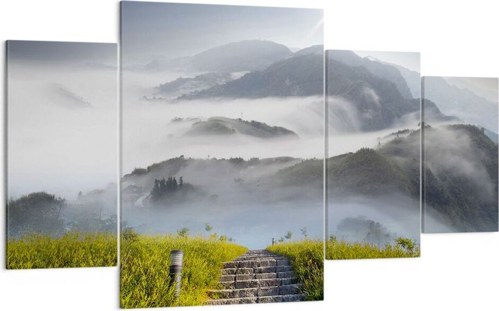 Bild auf Leinwand - Leinwandbild - Berg Nebel Landschaft Produktbild 