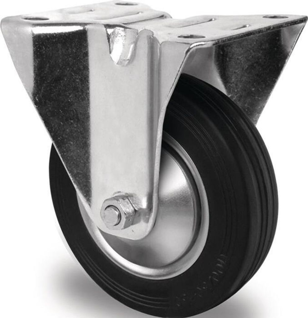 Bockrolle D.125mm Trgf.100kg VG Platte L105xB80mm PROMAT