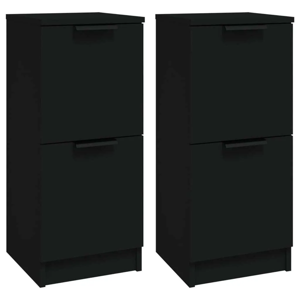 Maison Exclusive Credenza Nera 30x30x70: Set 2 Mobili Design Moderno