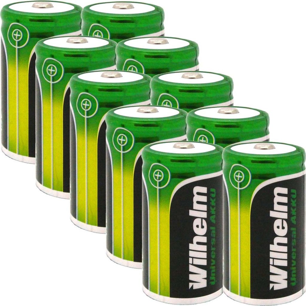 10 x Akku Mono D Wilhelm Universal 9000 mAh Akku Zelle HR20 MN1300 1,2 V NIMH